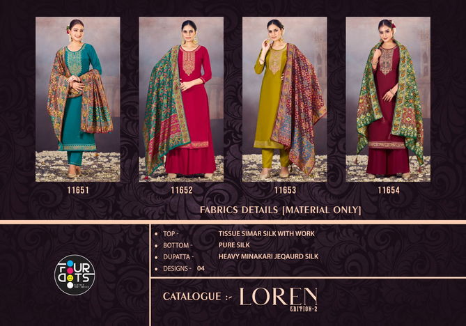 Loren Edition 2 By Four Dots Simar Silk Salwar Kameez Wholesale Market In Surat